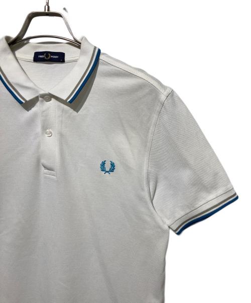 FRED PERRY（フレッドペリー）FRED PERRY (フレッドペリー) ポロシャツ ホワイト サイズ:Ｍの古着・服飾アイテム