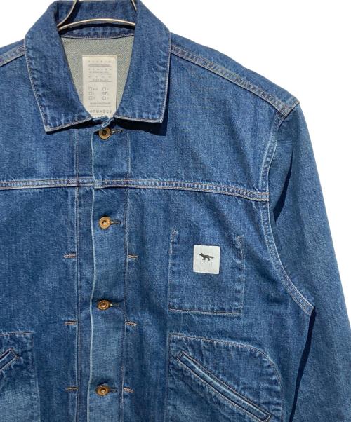 maison kitsune（メゾンキツネ）maison kitsune (メゾンキツネ) KURO (クロ) Selvedge Voyage Denim Jacket インディゴ サイズ:2の古着・服飾アイテム