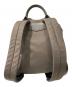 EMPORIO ARMANI (エンポリオ アルマーニ) マルチポケットナイロンバックパック ブラウン：30000円