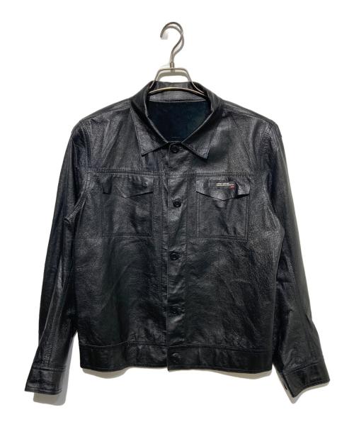 DIESEL（ディーゼル）DIESEL (ディーゼル) レザージャケット ブラック サイズ:Sの古着・服飾アイテム