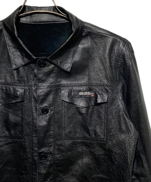DIESEL（ディーゼル）DIESEL (ディーゼル) レザージャケット ブラック サイズ:Sの古着・服飾アイテム