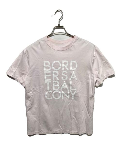 BORDERS at BALCONY（ボーダーズアットバルコニー）BORDERS at BALCONY (ボーダーズアットバルコニー) BORDERS TEE ピンク サイズ:38の古着・服飾アイテム
