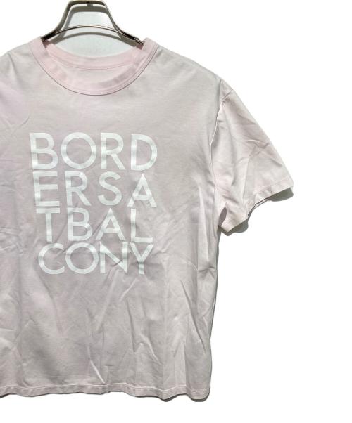 BORDERS at BALCONY（ボーダーズアットバルコニー）BORDERS at BALCONY (ボーダーズアットバルコニー) BORDERS TEE ピンク サイズ:38の古着・服飾アイテム