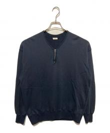 nanamica（ナナミカ）の古着「ハーフジップスウェット」｜ネイビー