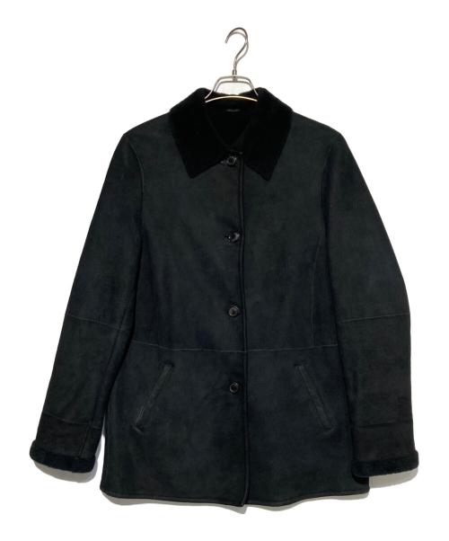BURBERRY LONDON（バーバリーロンドン）BURBERRY LONDON (バーバリーロンドン) ムートンハーフコート ブラック サイズ:36の古着・服飾アイテム