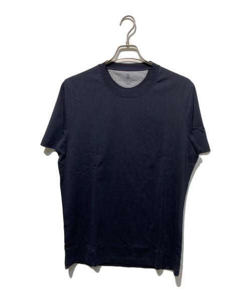 BRUNELLO CUCINELLI（ブルネロクチネリ）BRUNELLO CUCINELLI (ブルネロクチネリ) スリムフィットTシャツ ネイビー サイズ:Lの古着・服飾アイテム