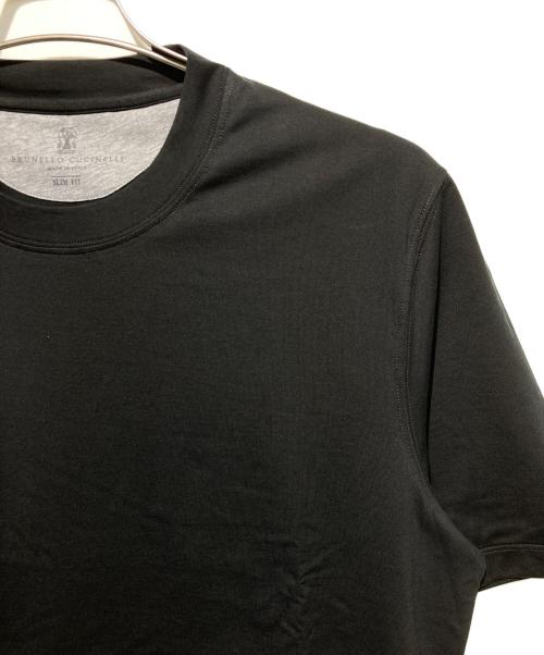 BRUNELLO CUCINELLI（ブルネロクチネリ）BRUNELLO CUCINELLI (ブルネロクチネリ) スリムフィットTシャツ ブラック サイズ:L 未使用品の古着・服飾アイテム