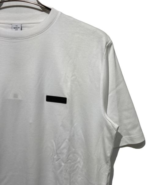 Berluti（ベルルッティ）Berluti (ベルルッティ) Mod Leather Tab T-Shirt ホワイト サイズ:M 未使用品の古着・服飾アイテム
