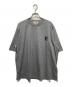HERMES（エルメス）の古着「Tシャツ ミニレザーパッチ  アッシュヴァル」｜グレー