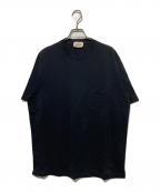 HERMESエルメス）の古着「Hロゴ刺繍ポケットTシャツ」｜ブラック