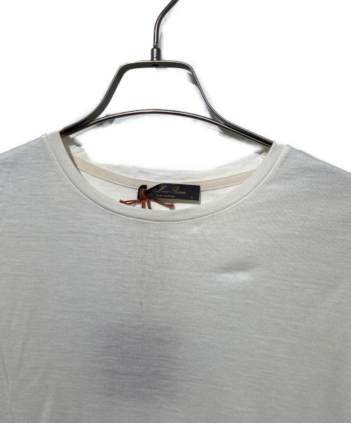 LORO PIANA（ロロピアーナ）LORO PIANA (ロロピアーナ) シルクコットンクルーネックTシャツ ホワイト サイズ:Lの古着・服飾アイテム