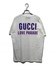 GUCCI（グッチ）の古着「LOVE PARADE バックプリントTシャツ」｜ホワイト