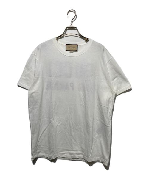 GUCCI（グッチ）GUCCI (グッチ) LOVE PARADE バックプリントTシャツ ホワイト サイズ:Sの古着・服飾アイテム