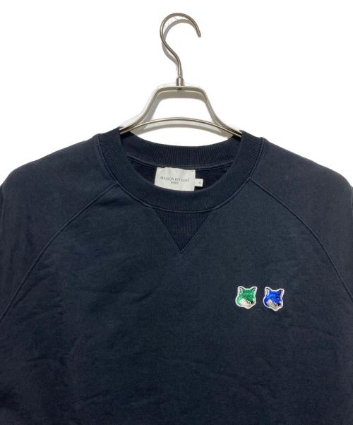 maison kitsune（メゾンキツネ）maison kitsune (メゾンキツネ) ダブルフォックスヘッドスウェット ブラック サイズ:XLの古着・服飾アイテム