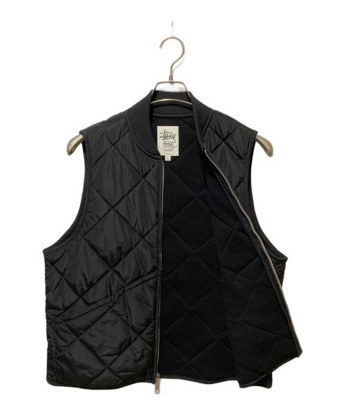 stussy（ステューシー）stussy (ステューシー) THERMAL LINED QUILTED VEST ブラック サイズ:Sの古着・服飾アイテム