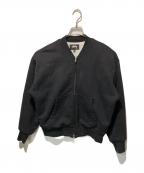 stussyステューシー）の古着「Thermal Lined Fleece Zip」｜ブラック