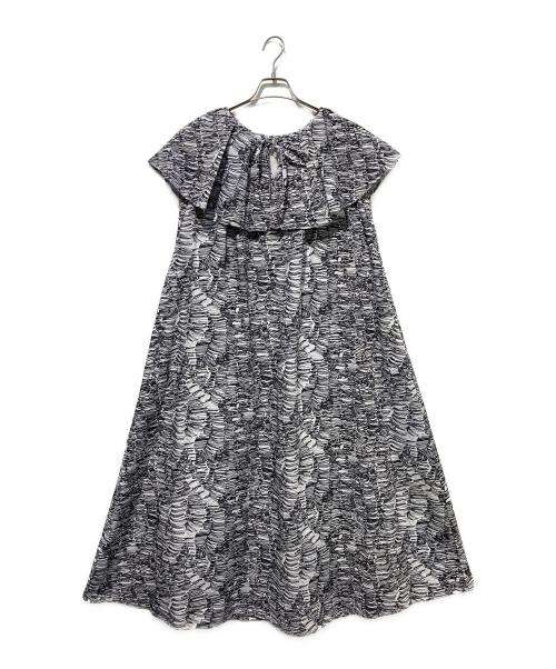 HERALBONY（ヘラルボニー）HERALBONY (ヘラルボニー) ラッフルワンピース「焼肉」 ブラック サイズ:Fの古着・服飾アイテム