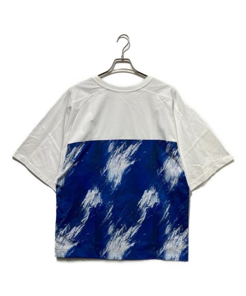 HERALBONY（ヘラルボニー）HERALBONY (ヘラルボニー) バルーンポケットT「魚の大群」 ブルー×ホワイト サイズ:Fの古着・服飾アイテム
