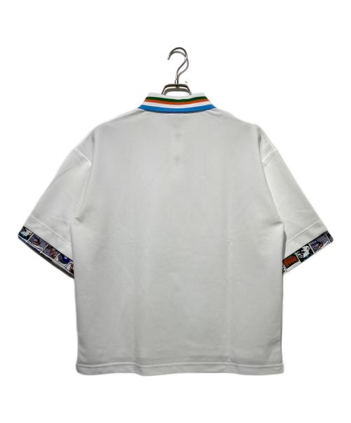 HERALBONY（ヘラルボニー）HERALBONY (ヘラルボニー) ニットコンビポロ「海の図鑑」 ホワイト サイズ:Mの古着・服飾アイテム