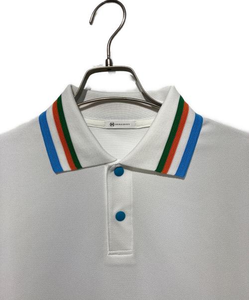 HERALBONY（ヘラルボニー）HERALBONY (ヘラルボニー) ニットコンビポロ「海の図鑑」 ホワイト サイズ:Mの古着・服飾アイテム