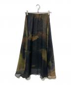 Ameriアメリ）の古着「FROSTED GLASS FLOWER FLARE SKIRT」｜オリーブ