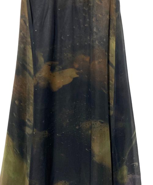 Ameri（アメリ）AMERI (アメリ) FROSTED GLASS FLOWER FLARE SKIRT オリーブ サイズ:Ｍの古着・服飾アイテム