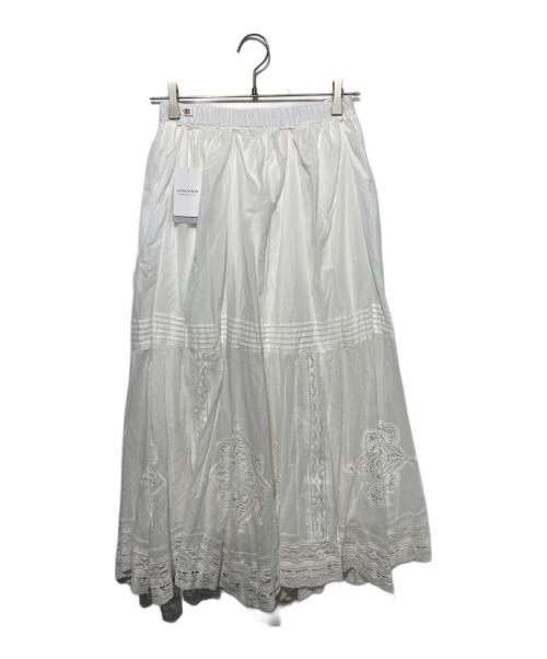 IENA（イエナ）IENA (イエナ) コットンレーススカート ホワイト サイズ:36 未使用品の古着・服飾アイテム