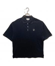 maison kitsune（メゾンキツネ）の古着「BOLD FOX HEAD PATCH OVERSIZE POLO」｜ブラック
