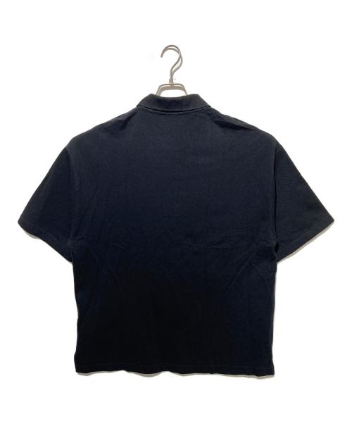 maison kitsune（メゾンキツネ）MAISON KITSUNE (メゾンキツネ) BOLD FOX HEAD PATCH OVERSIZE POLO ブラック サイズ:Ｍの古着・服飾アイテム