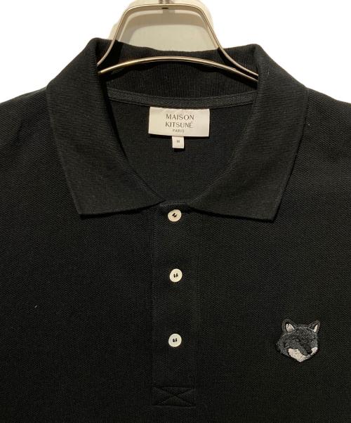 maison kitsune（メゾンキツネ）MAISON KITSUNE (メゾンキツネ) BOLD FOX HEAD PATCH OVERSIZE POLO ブラック サイズ:Ｍの古着・服飾アイテム