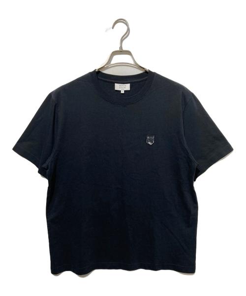 maison kitsune（メゾンキツネ）MAISON KITSUNE (メゾンキツネ) BOLD FOX HEAD パッチTシャツ ブラック サイズ:Ｍの古着・服飾アイテム
