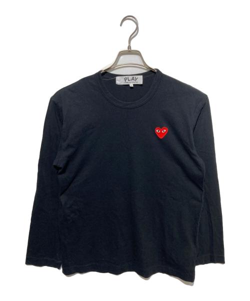 PLAY COMME des GARCONS（プレイコムデギャルソン）PLAY COMME des GARCONS (プレイコムデギャルソン) ハートワッペンカットソー ブラック サイズ:Lの古着・服飾アイテム