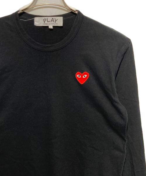 PLAY COMME des GARCONS（プレイコムデギャルソン）PLAY COMME des GARCONS (プレイコムデギャルソン) ハートワッペンカットソー ブラック サイズ:Lの古着・服飾アイテム