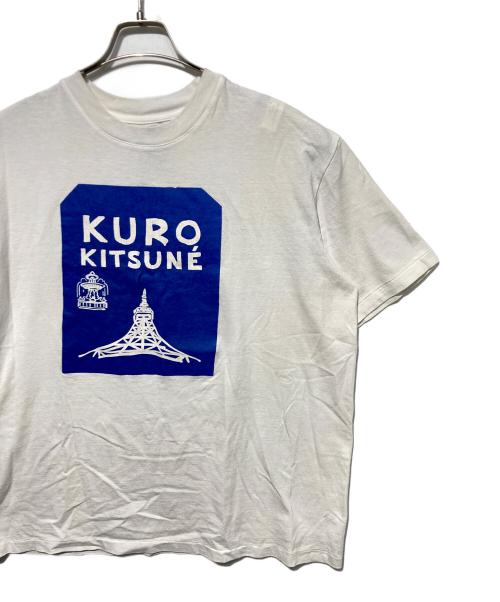 maison kitsune（メゾンキツネ）MAISON KITSUNE (メゾンキツネ) KURO (クロ) プリントTシャツ ホワイト サイズ:Lの古着・服飾アイテム