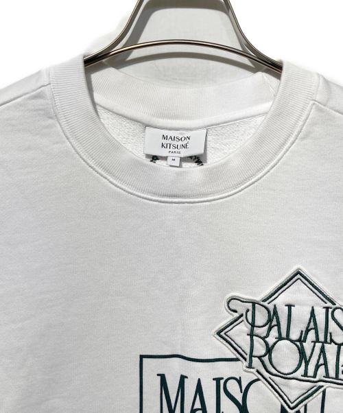 maison kitsune（メゾンキツネ）MAISON KITSUNE (メゾンキツネ) ART NOUVEAU STAMPS オーバーサイズ スウェットシャツ ホワイト サイズ:Ｍの古着・服飾アイテム