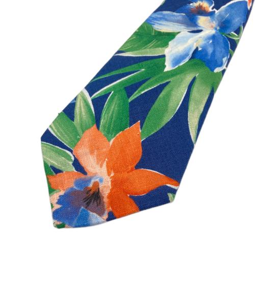 POLO RALPH LAUREN（ポロ・ラルフローレン）POLO RALPH LAUREN (ポロ・ラルフローレン) 花柄リネンネクタイ ネイビー サイズ:の古着・服飾アイテム