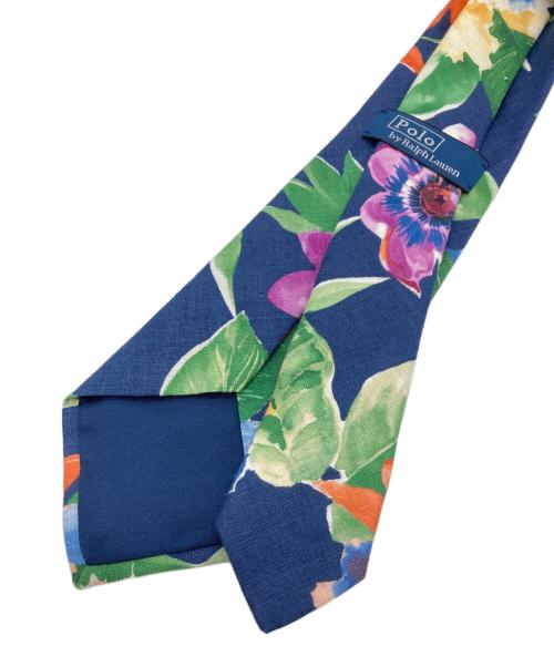 POLO RALPH LAUREN（ポロ・ラルフローレン）POLO RALPH LAUREN (ポロ・ラルフローレン) 花柄リネンネクタイ ネイビー サイズ:の古着・服飾アイテム