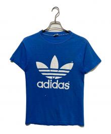 adidas（アディダス）の古着「80’s両面トレフォイルTシャツ」｜ブルー