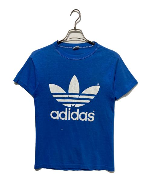 adidas（アディダス）adidas (アディダス) 80’s両面トレフォイルTシャツ ブルー サイズ:Mの古着・服飾アイテム