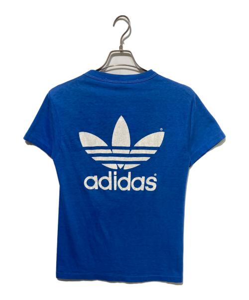adidas（アディダス）adidas (アディダス) 80’s両面トレフォイルTシャツ ブルー サイズ:Mの古着・服飾アイテム
