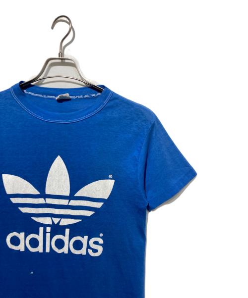 adidas（アディダス）adidas (アディダス) 80’s両面トレフォイルTシャツ ブルー サイズ:Mの古着・服飾アイテム
