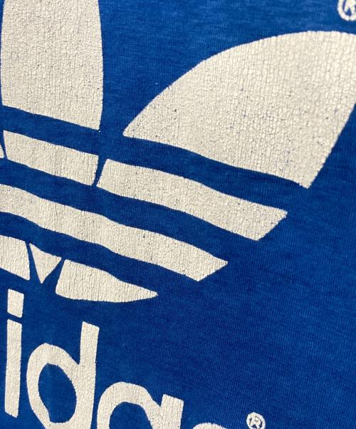 adidas（アディダス）adidas (アディダス) 80’s両面トレフォイルTシャツ ブルー サイズ:Mの古着・服飾アイテム
