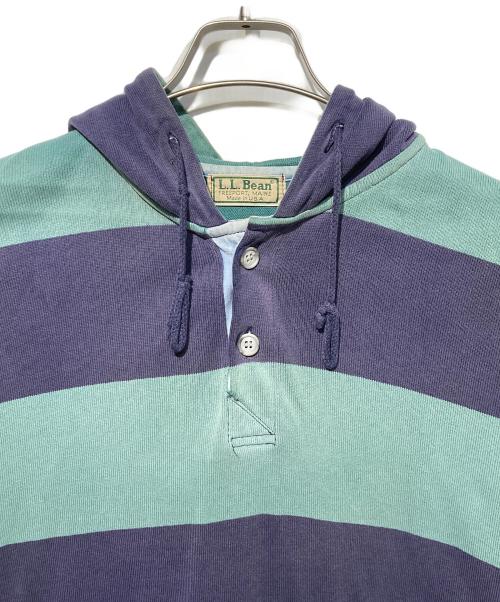 L.L.Bean（エルエルビーン）L.L.Bean (エルエルビーン) フーデッドラガーシャツ グリーン×ネイビー サイズ:不明の古着・服飾アイテム