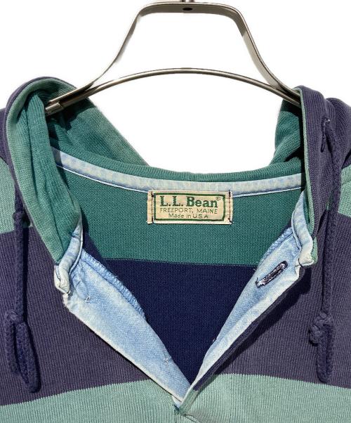 L.L.Bean（エルエルビーン）L.L.Bean (エルエルビーン) フーデッドラガーシャツ グリーン×ネイビー サイズ:不明の古着・服飾アイテム