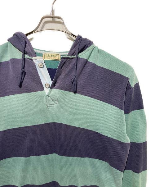 L.L.Bean（エルエルビーン）L.L.Bean (エルエルビーン) フーデッドラガーシャツ グリーン×ネイビー サイズ:不明の古着・服飾アイテム