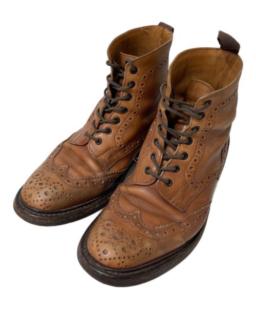 Tricker's（トリッカーズ）Tricker's (トリッカーズ) モールトン ウィングチップブーツ ブラウン サイズ:8.5の古着・服飾アイテム