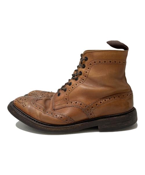 Tricker's（トリッカーズ）Tricker's (トリッカーズ) モールトン ウィングチップブーツ ブラウン サイズ:8.5の古着・服飾アイテム