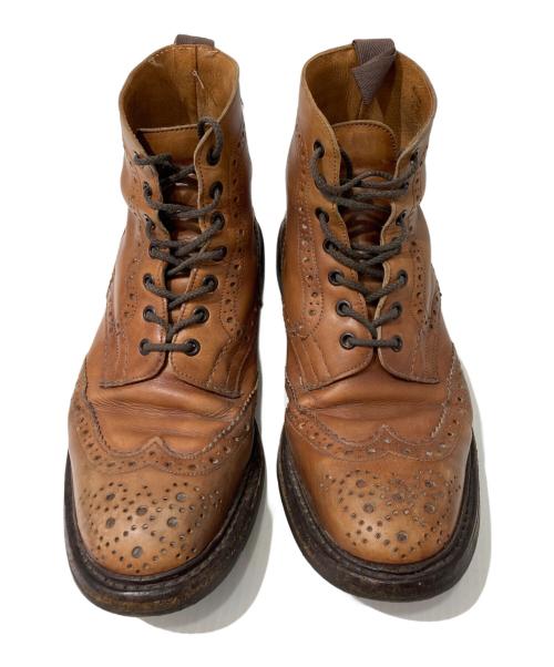Tricker's（トリッカーズ）Tricker's (トリッカーズ) モールトン ウィングチップブーツ ブラウン サイズ:8.5の古着・服飾アイテム