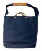 豊岡鞄トヨオカカバン）の古着「TUTUMU News paper tote」｜ネイビー