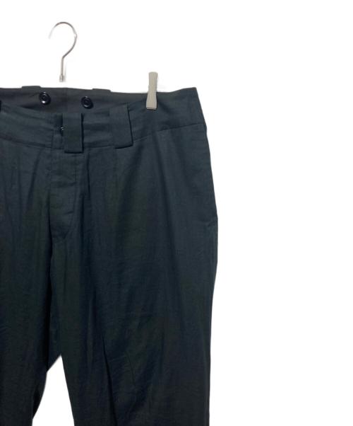 Yohji Yamamoto pour homme（ヨウジヤマモト プールオム）Yohji Yamamoto pour homme (ヨウジヤマモト プールオム) コットンリネンパンツ ブラック サイズ:2の古着・服飾アイテム